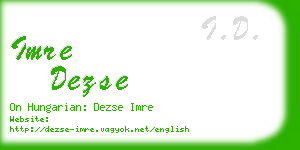 imre dezse business card